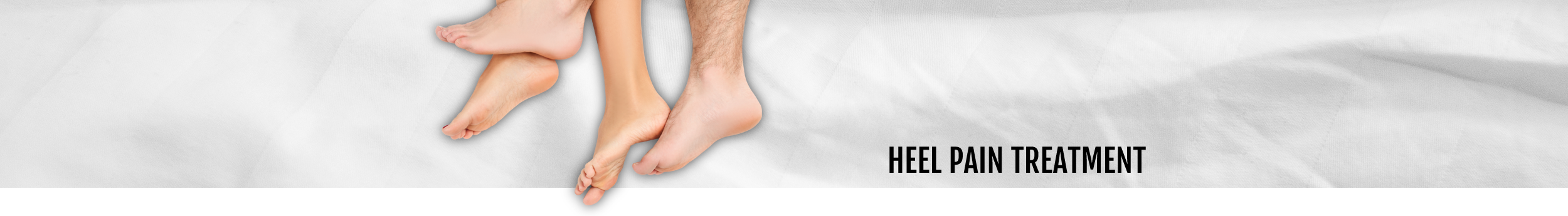 Heel pain treatment header for the Walk IN Foot Clinic in central London