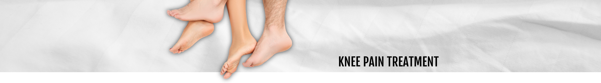 Knee pain treatment header for the Walk IN Foot Clinic in central London